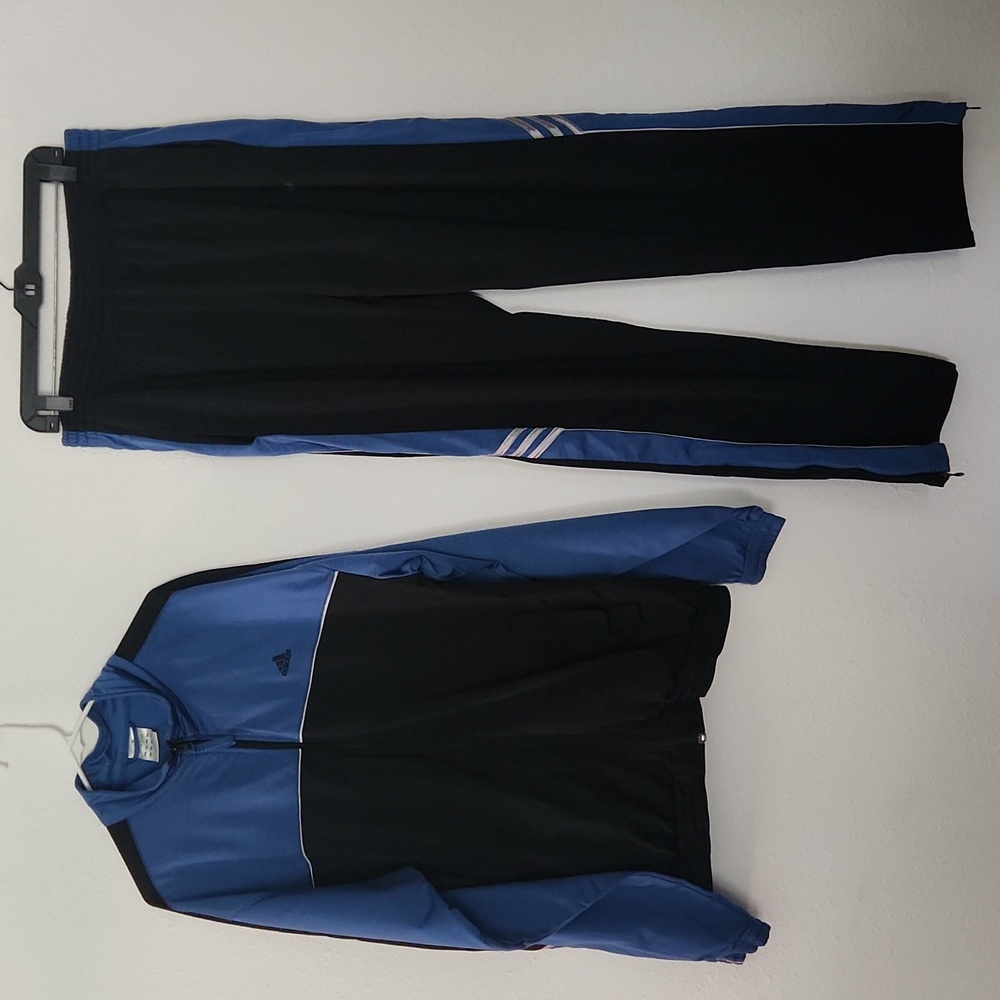 ADIDAS: Blue & Black Track Suit